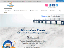 Tablet Screenshot of discoveryouevents.com